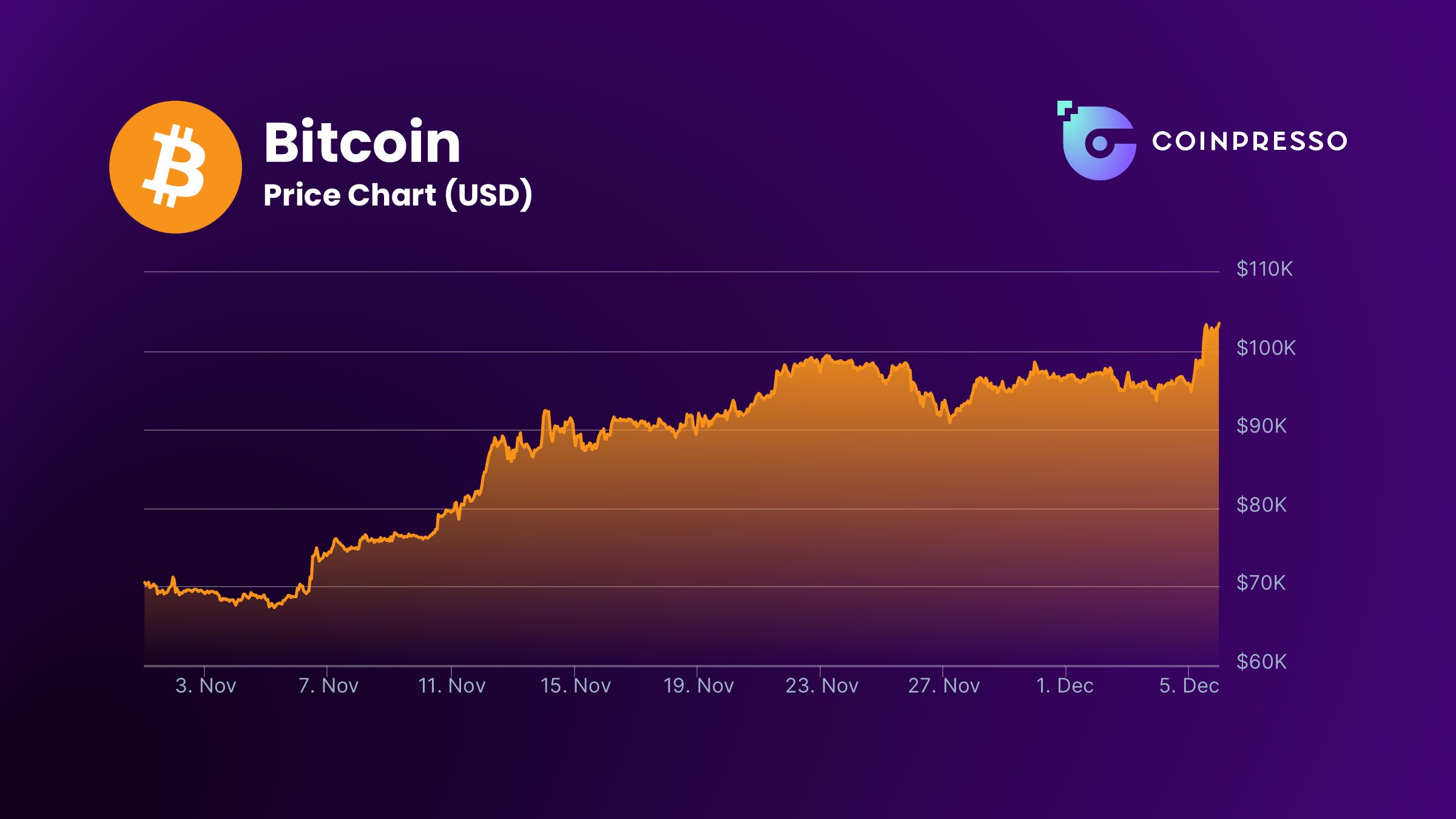The bull market has seen BTC move above $100,000 several times.