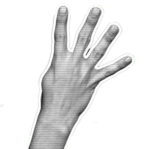 four meme hand graphic