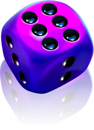 Crypto casino dice illustration – blockchain gambling marketing visual
