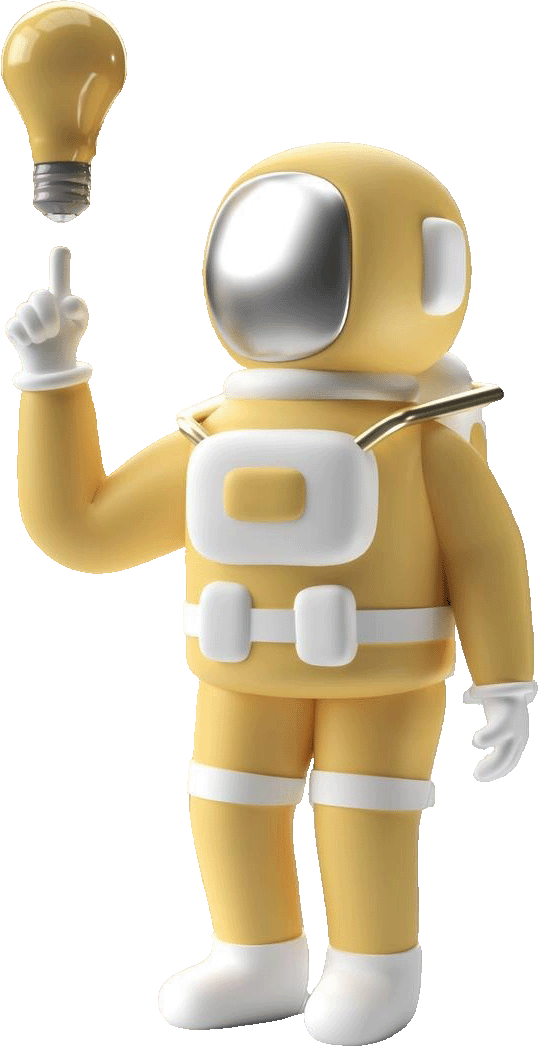 Creative Impact Group astronaut illustration – custom parasite SEO strategy development for Web3 projects